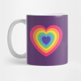 LGBT Flag Colors as Heart Mug